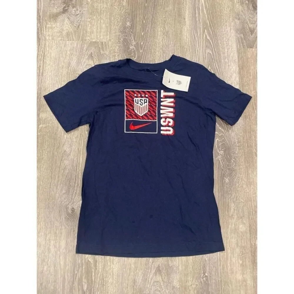Nike Kids USWNT Core SS Tee Navy Blue US Soccer T-Shirt B11377 Large